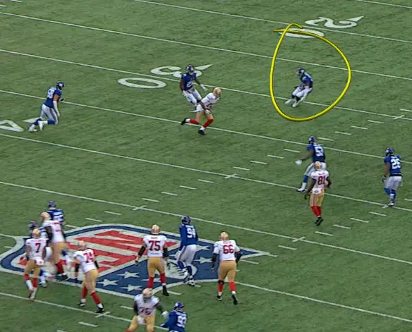 Crabtree beats DRC to the inside but Demps is way out of position, failing to prevent long TD