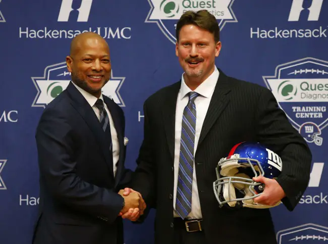 Jerry Reese and Ben McAdoo, New York Giants (January 15, 2016)