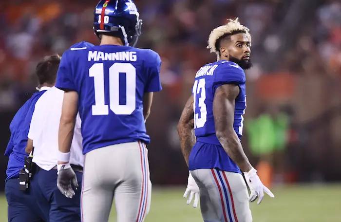 Eli Manning and Odell Beckham, New York Giants (August 21, 2017)