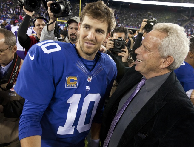 Eli Manning and Steve Tisch, New York Giants (October 21, 2013)