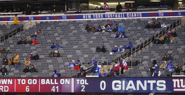 Near Empty MetLife Stadium, New York Giants (December 15, 2013)