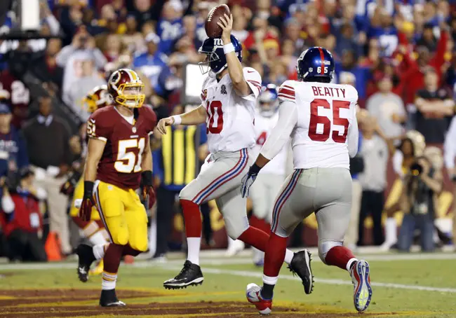 Eli Manning, New York Giants (September 25, 2014)