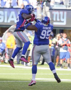 Antrel Rolle and Johnathan Hankins, New York Giants (October 5, 2014)