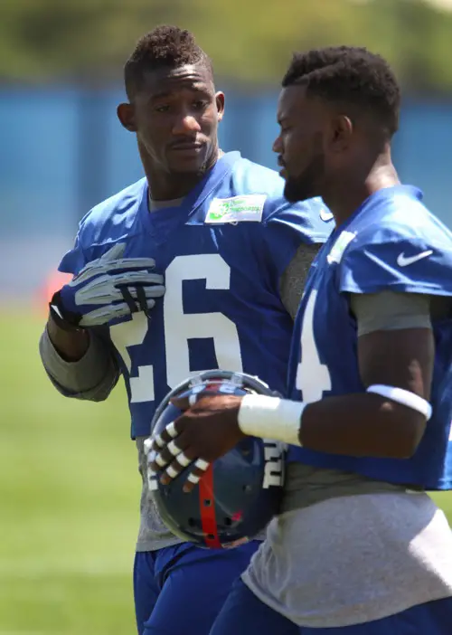 Antrel Rolle (26) and Walter Thurmond (24), New York Giants (June 18,2014)