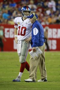 Eli Manning and Tom Coughlin, New York Giants (November 8, 2015)