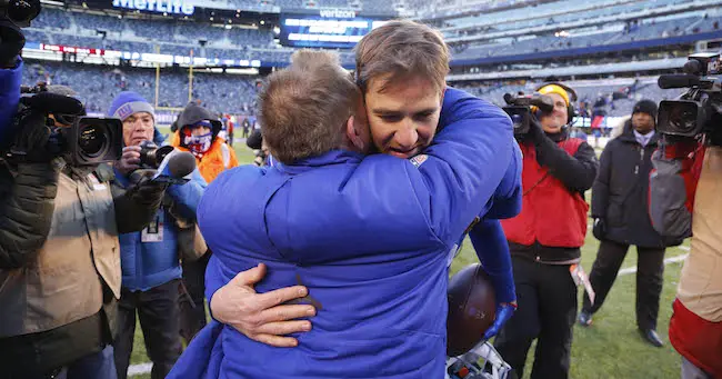 Steve Spagnuolo and Eli Manning, New York Giants (December 31, 2017)