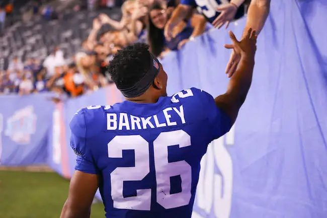 Saquon Barkley, New York Giants (August 9, 2018)