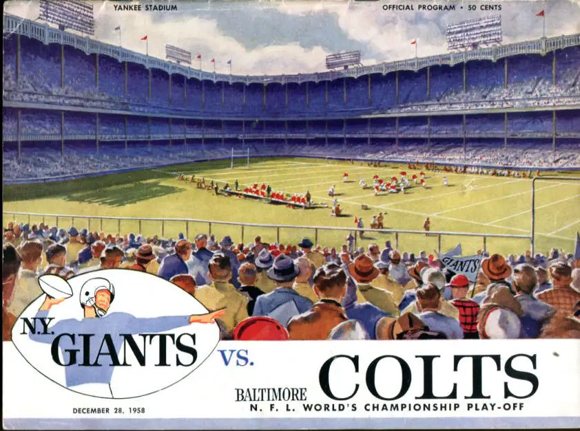 Baltimore Colts at New York Giants, NFL Championship Game Program (December 28, 1958)