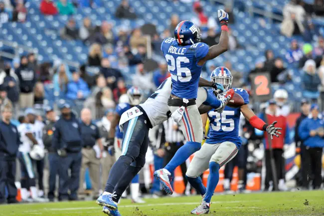 Antrel Rolle and Quintin Demps, New York Giants (December 7, 2014)