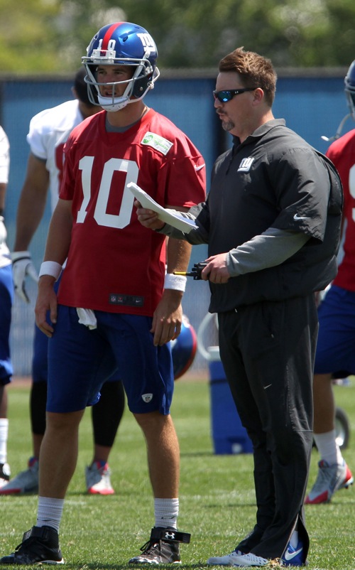 Eli Manning and Ben McAdoo, New York Giants (June 18, 2014)
