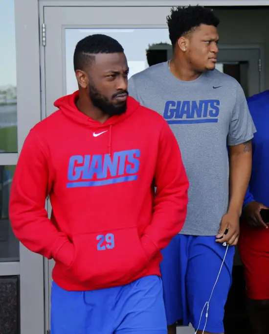 Nat Berhe and Ereck Flowers, New York Giants (July 31, 2015)