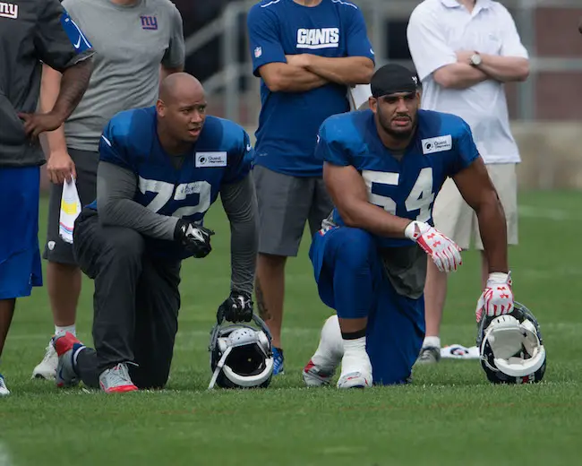 Kerry Wynn and Olivier Vernon, New York Giants (July 30, 2016)